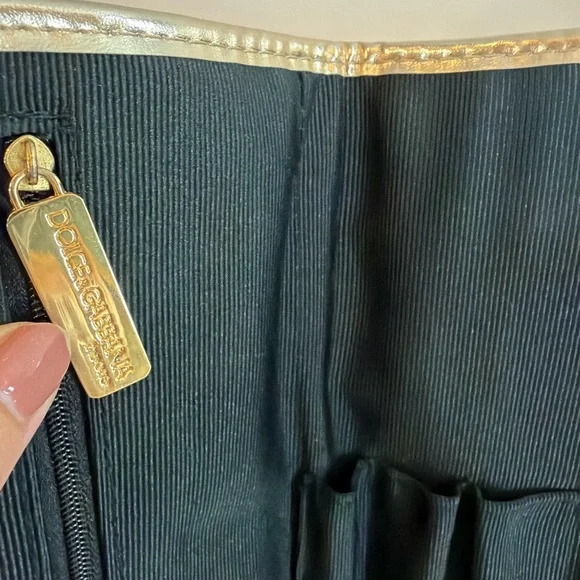 Dolce & Gabbana The One Gold Makeup Brush Roll Cosmetic Organizer Travel Case - Picture 6 of 6